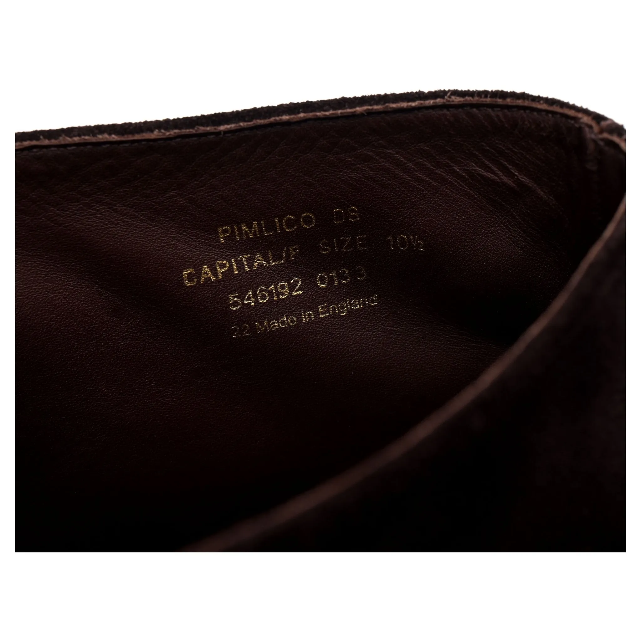 1880 Classic 'Pimlico' Dark Brown Suede Chukka Boots UK 10.5 F