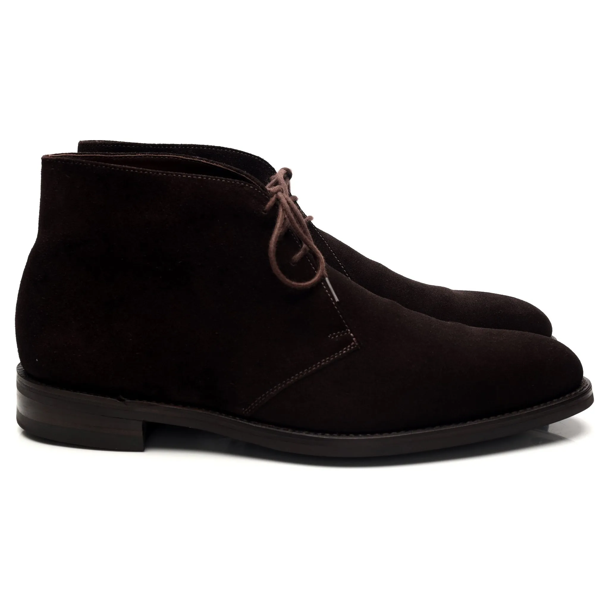 1880 Classic 'Pimlico' Dark Brown Suede Chukka Boots UK 10.5 F