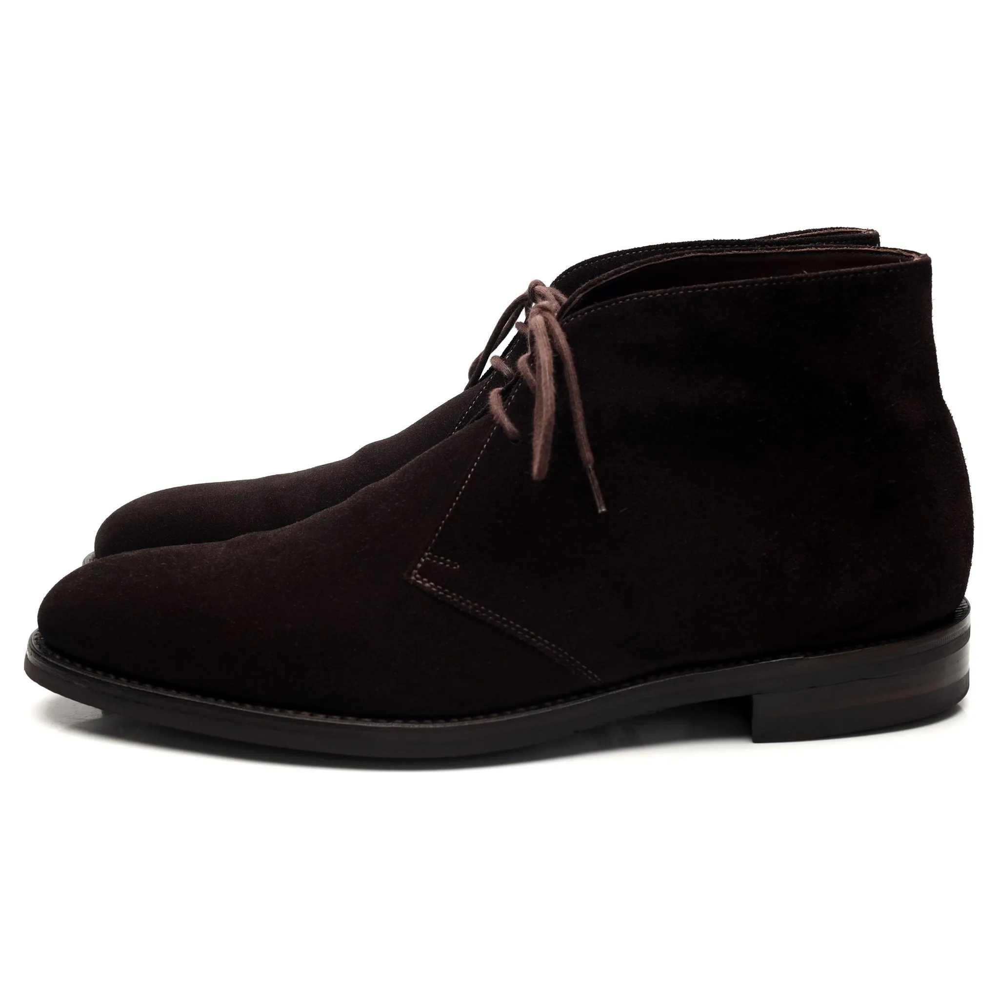 1880 Classic 'Pimlico' Dark Brown Suede Chukka Boots UK 10.5 F