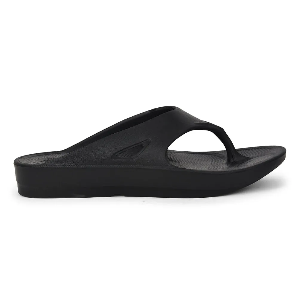 A-HA Casual Black Slippers For Men STEP-STAR By Liberty