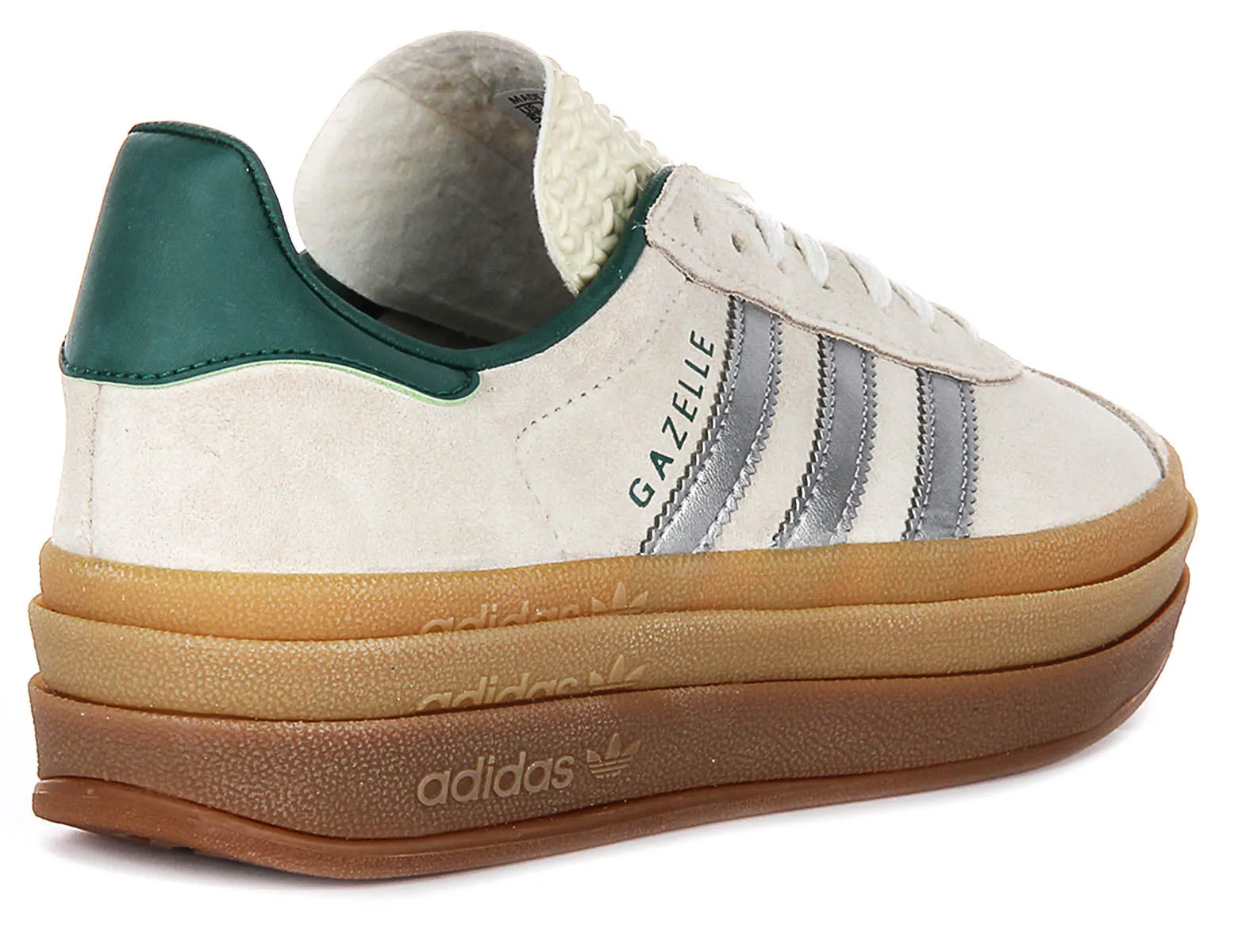 Adidas Gazelle Bold In Off White Silver For Women