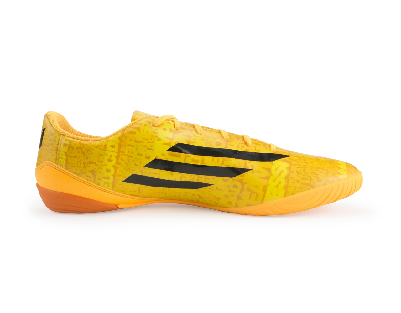 adidas Men's F10 Indoor Soccer Shoes Messi Solar Gold/Black