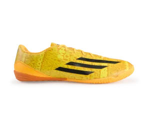 adidas Men's F10 Indoor Soccer Shoes Messi Solar Gold/Black