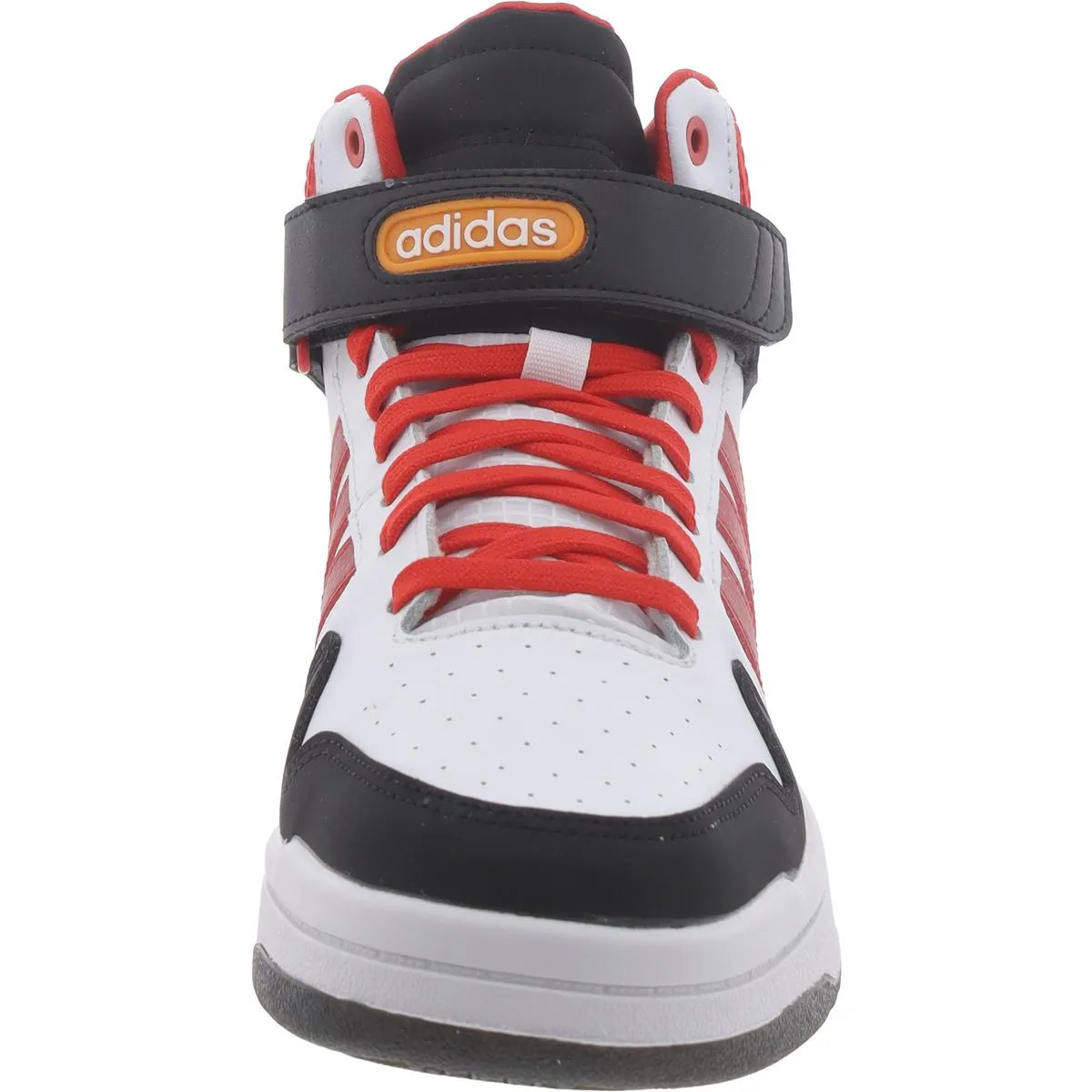 Adidas Mens Positive Mid Faux Leather Lace-Up Basketball Shoes