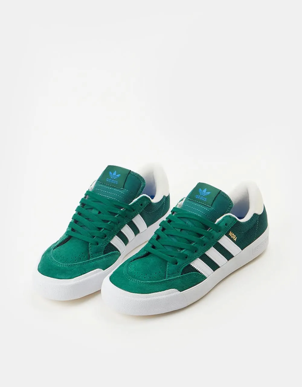 adidas Nora Skate Shoes - Dark Green/White/Chalk White