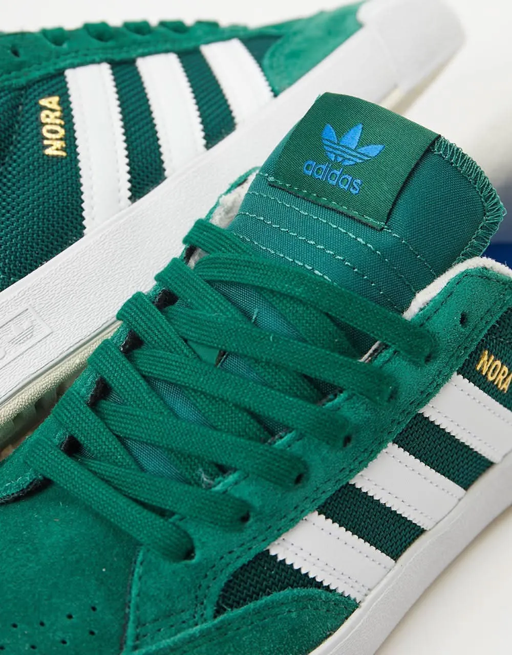 adidas Nora Skate Shoes - Dark Green/White/Chalk White