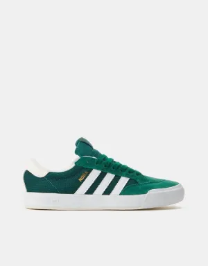 adidas Nora Skate Shoes - Dark Green/White/Chalk White