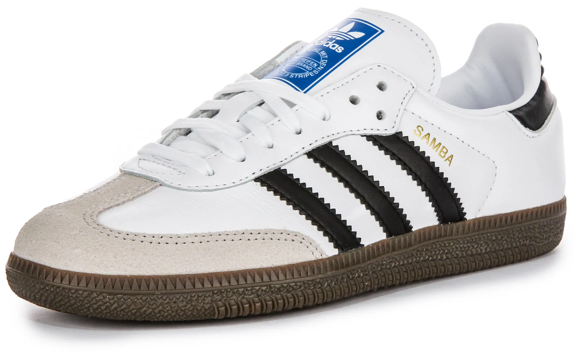 Adidas Samba OG J In White Black For Youth