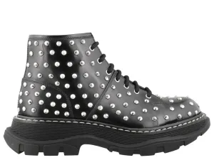 Alexander McQueen Studded Lace-Up Boots