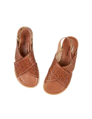 Amber Sandal - Cognac