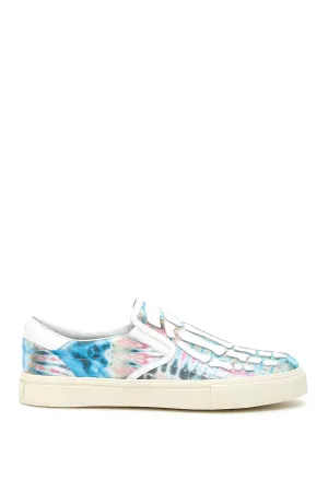 Amiri Tie Dye Skeleton Slip On Sneakers