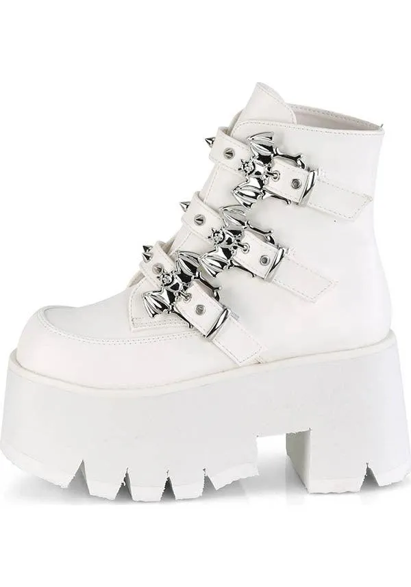 ASHES-55 [White] | PLATFORM BOOTS [PREORDER]