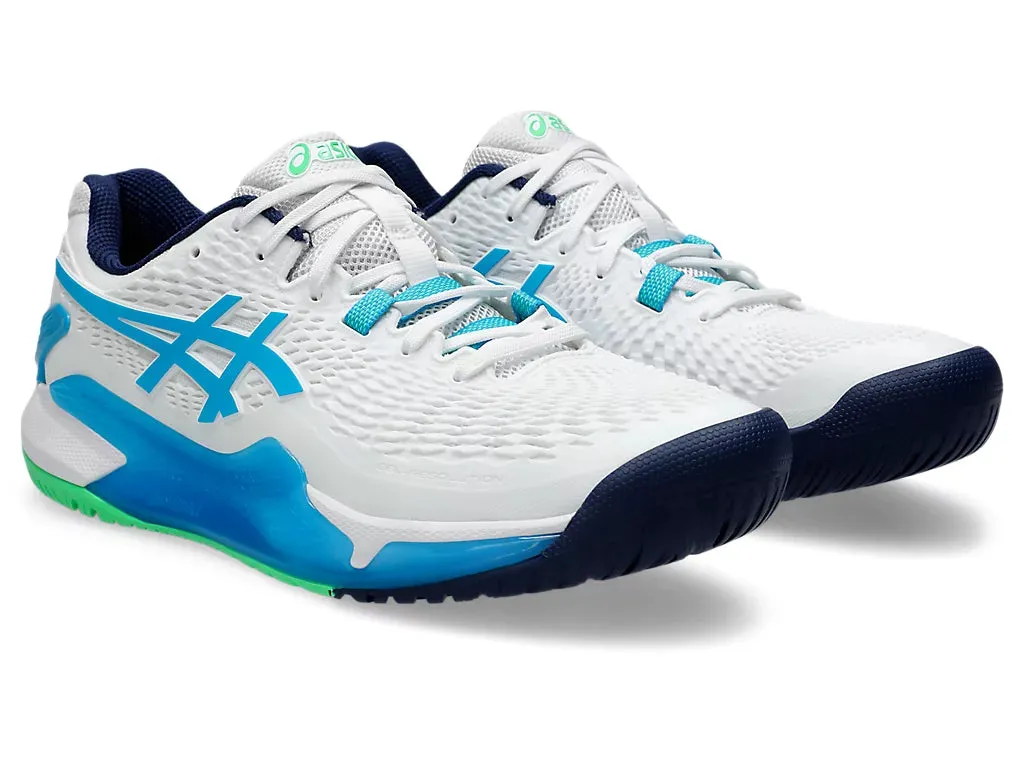 Asics Gel-Resolution 9 Women White/Digital Aqua