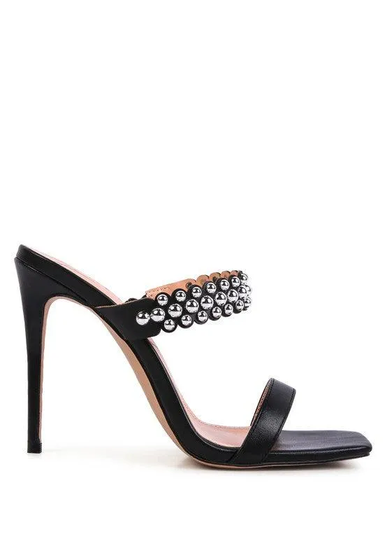 Bandy High Heel Metal Ball Sandals