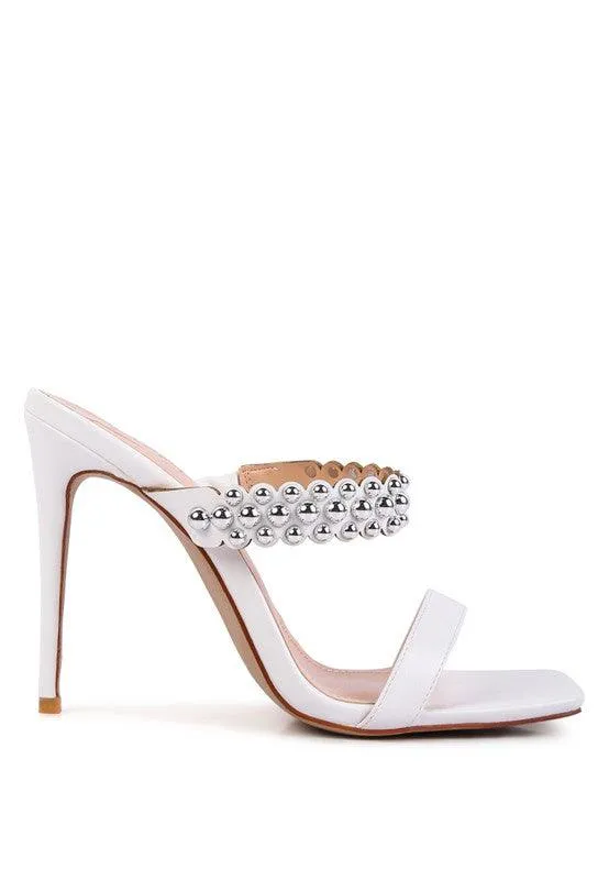 Bandy High Heel Metal Ball Sandals