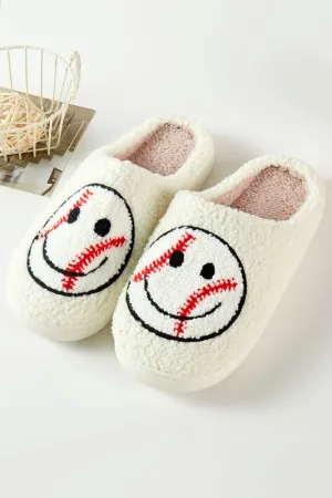 Baseball Smile Face Home Indoor Slippers