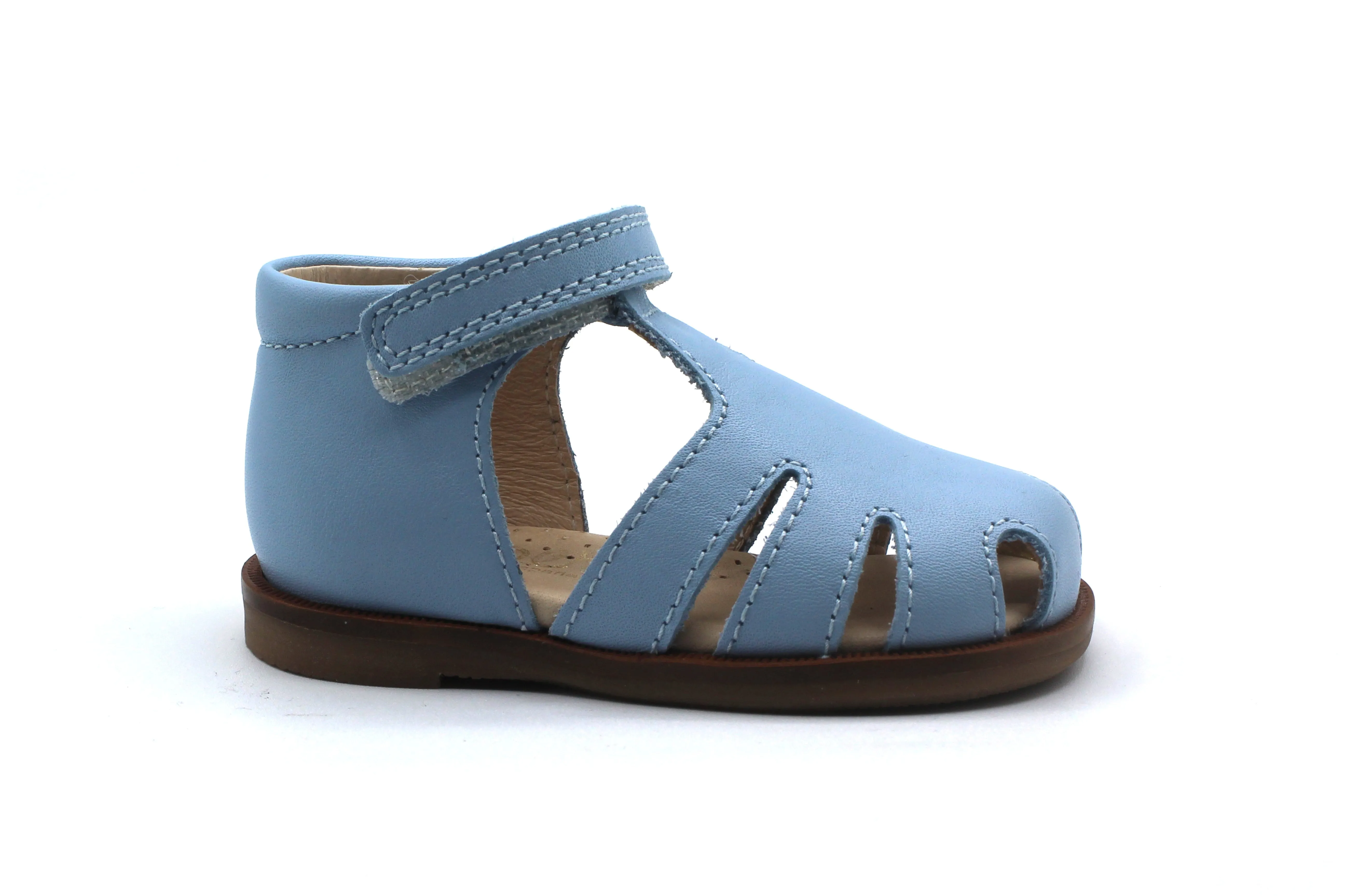 Beberlis Baby Blue Closed Velcro Sandal