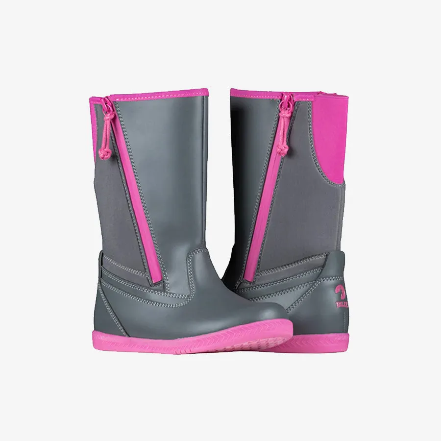 Billy Rain Boots (Grey/Fuchsia)