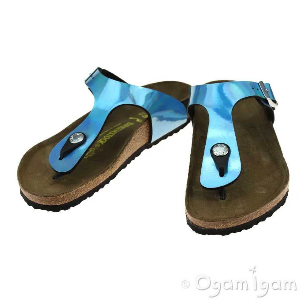 Birkenstock Gizeh Kids Girls Mirror Blue Sandal