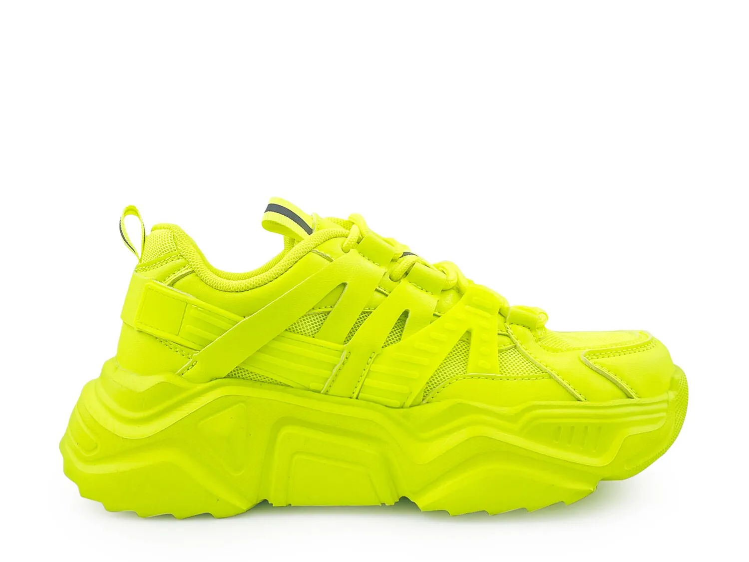 Briella BERNESS platform sneakers, neon yellow