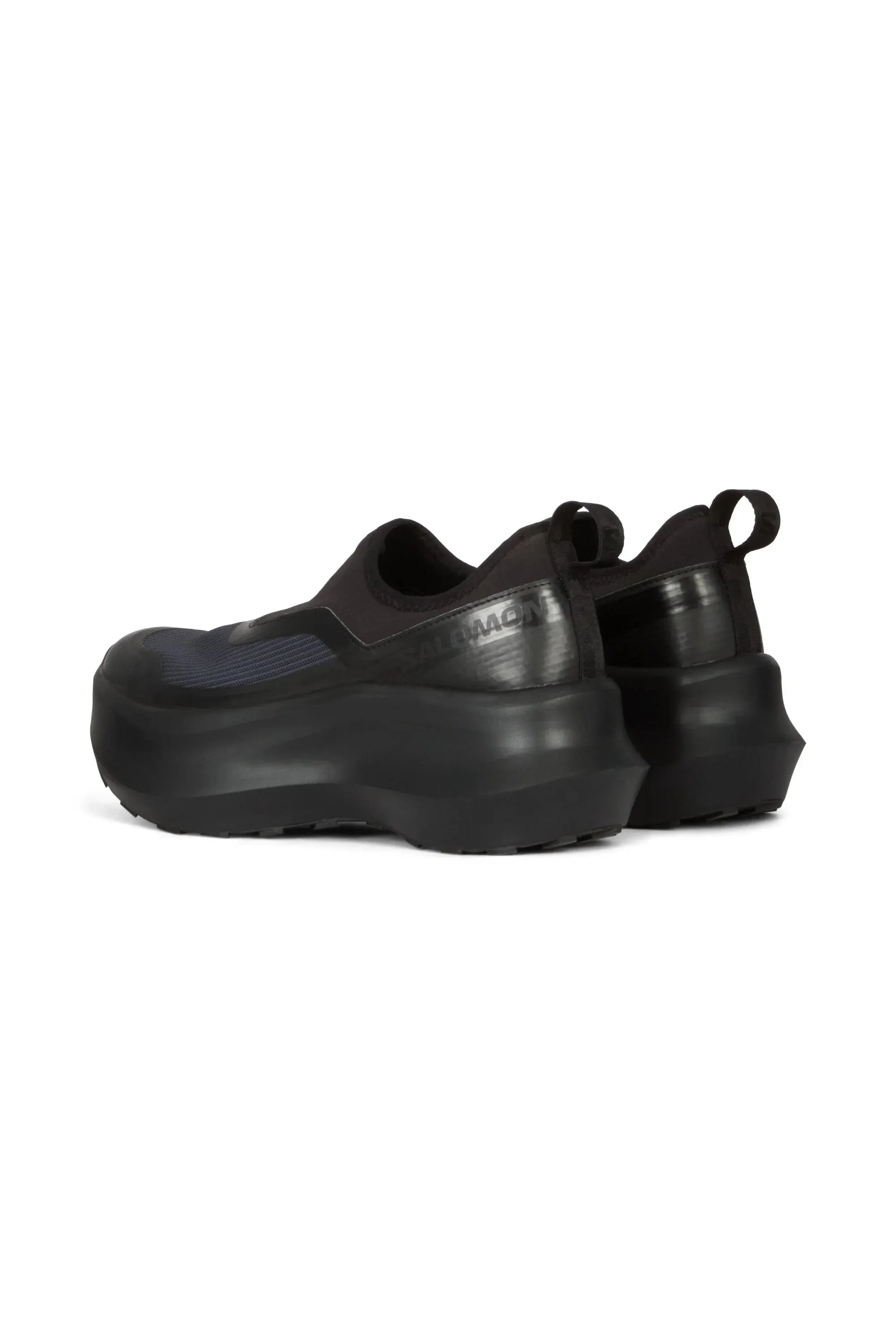 CDG x SALOMON Black Slip On Platform Sneakers