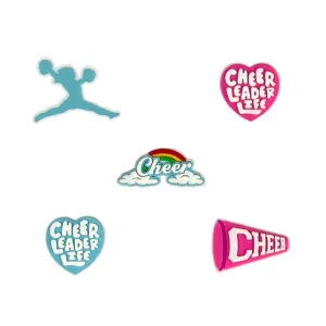 Cheerleader Life Clog Charms - 5 Pack