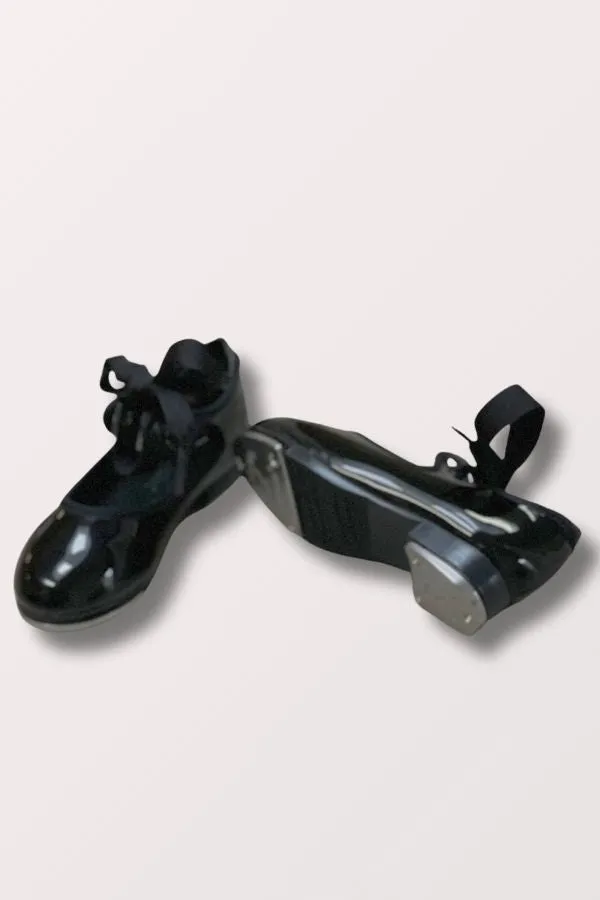 Children's Shuffle Tap Shoes - Black Patent