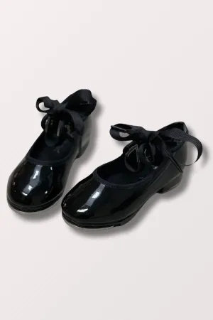 Children's Shuffle Tap Shoes - Black Patent