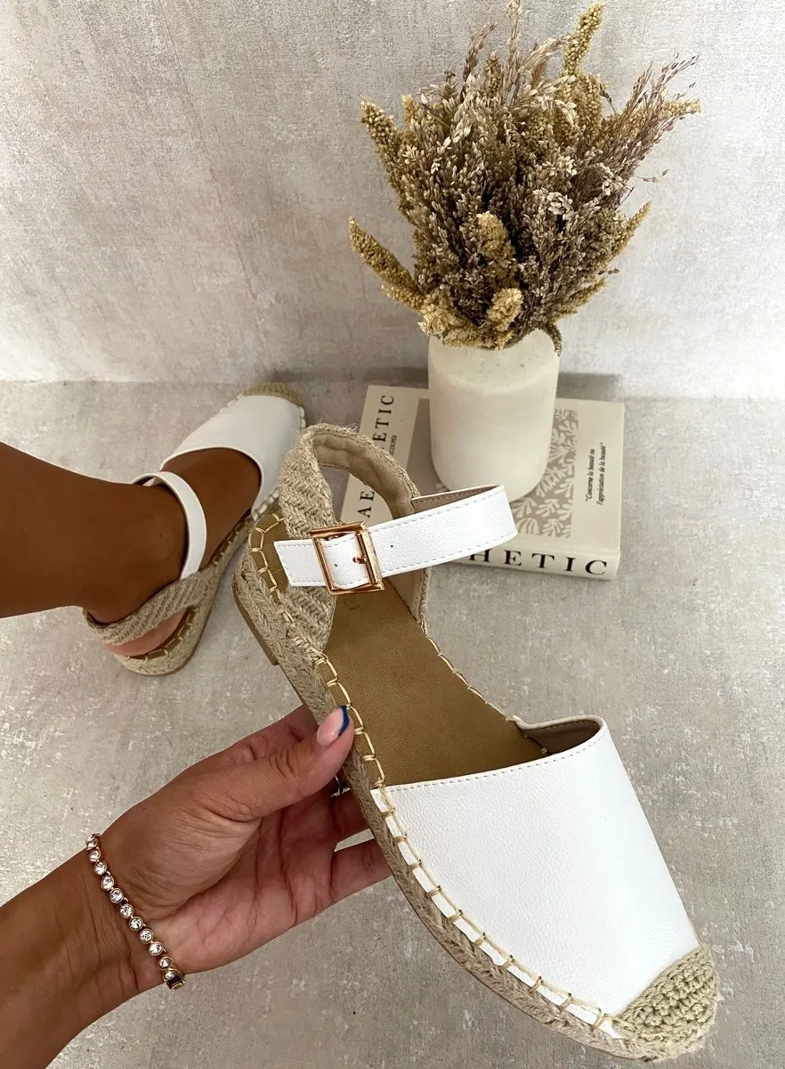 Closed Toe Ankle Strap Espadrille Sandals