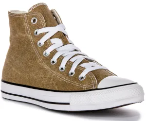 Converse All Star Hi A07456C In Light Brown Washed