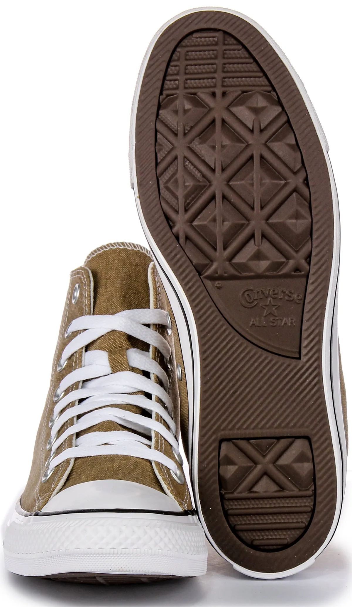 Converse All Star Hi A07456C In Light Brown Washed