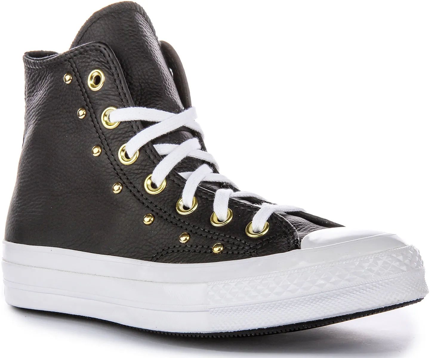 Converse All Star Lift A06809C In Black Gold Leather