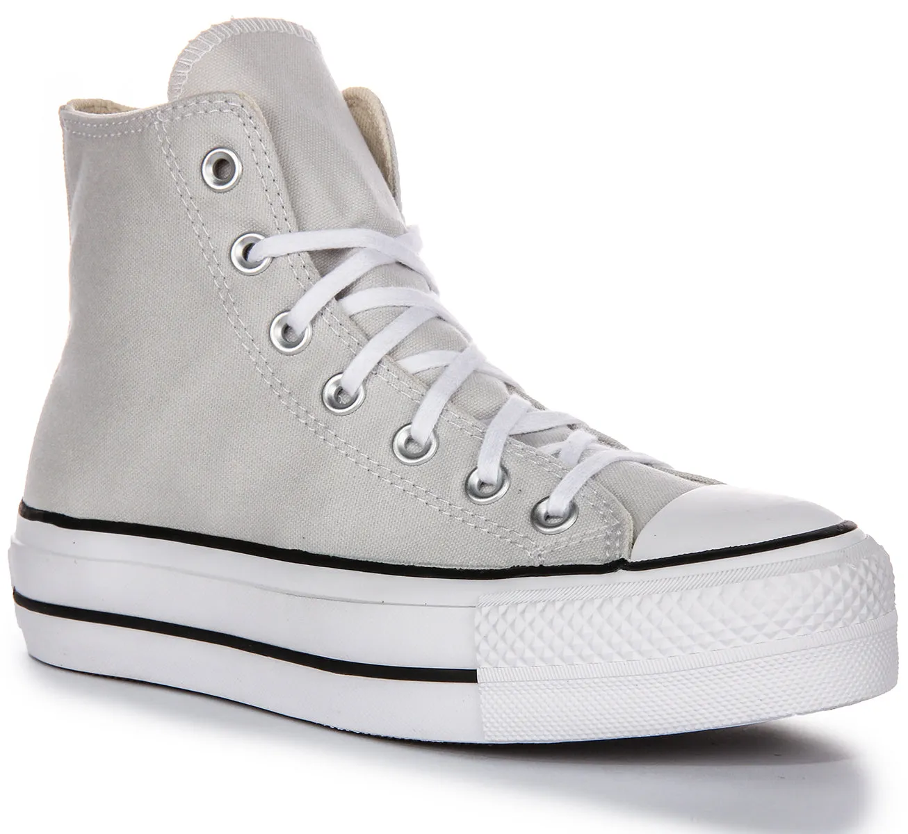 Converse All Star Lift Hi A08287C In Grey White For Women