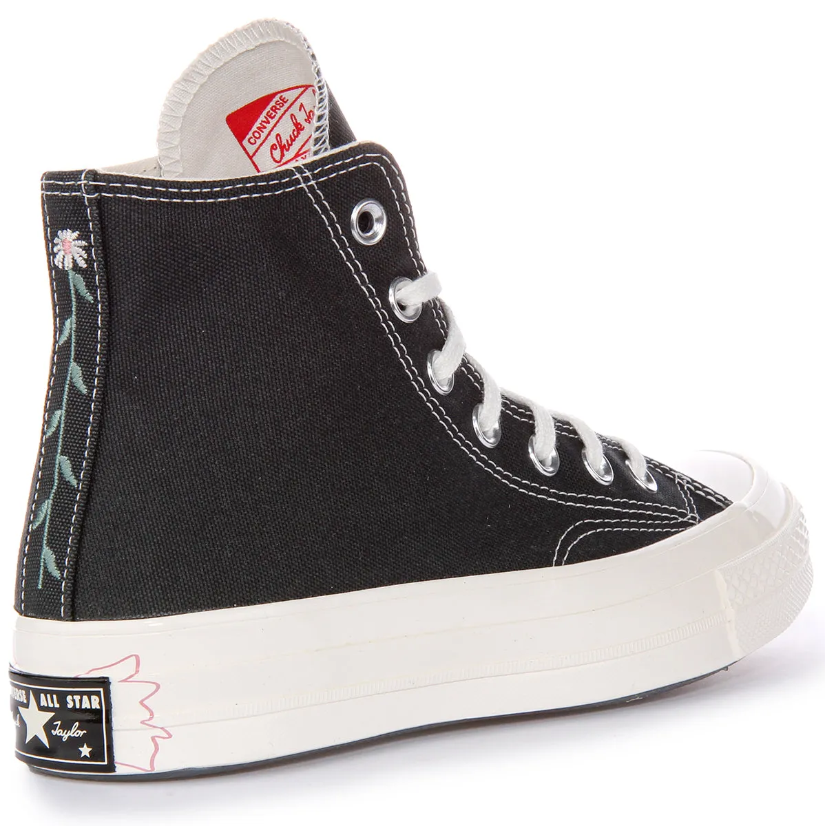 Converse Chuck 70s Hi A07108C In Black White Flower