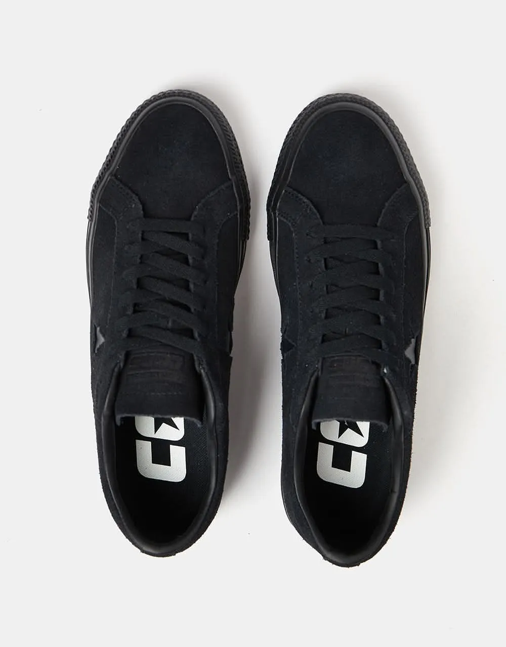 Converse One Star Pro Classic Suede Skate Shoes - Black/Black/Black