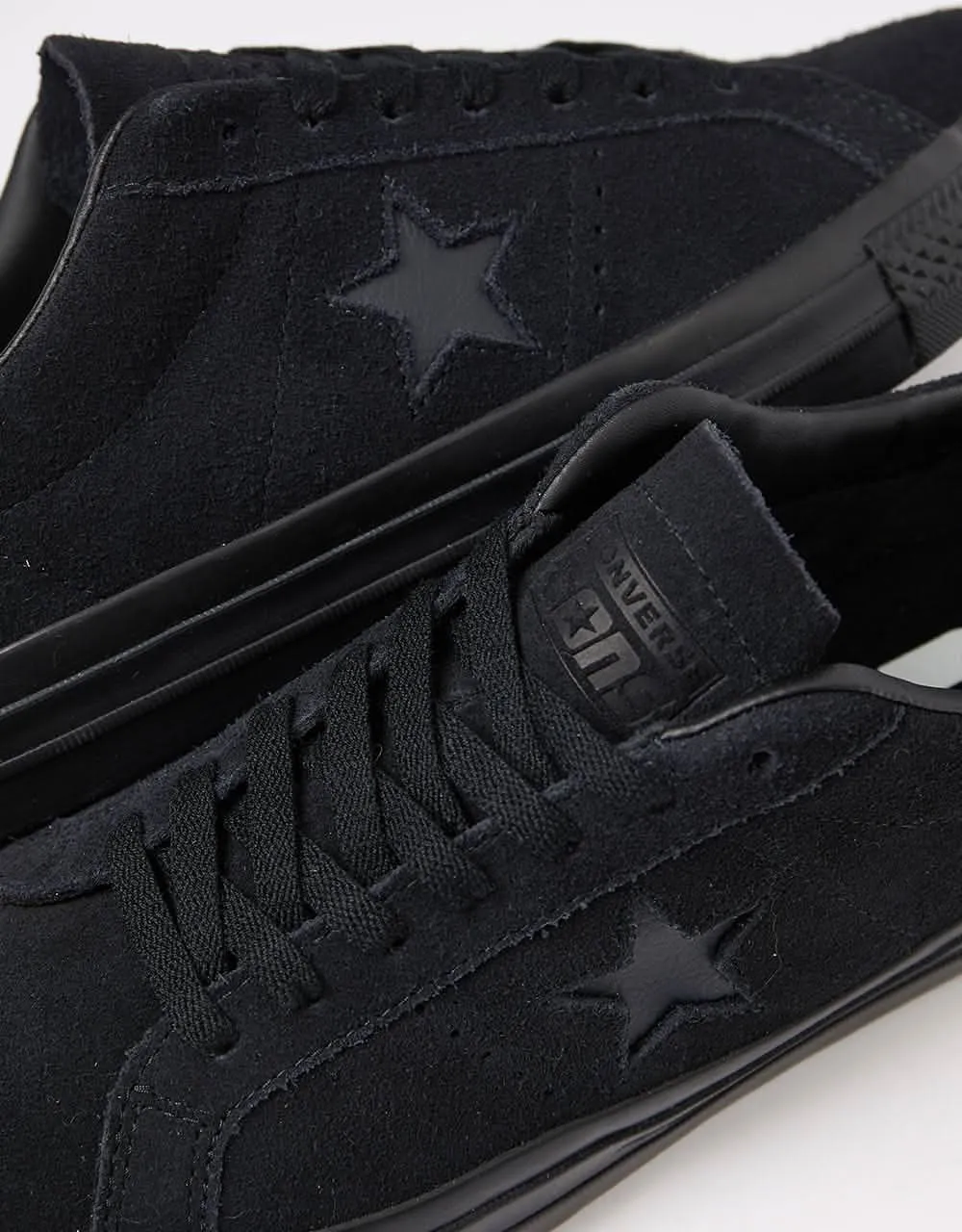 Converse One Star Pro Classic Suede Skate Shoes - Black/Black/Black