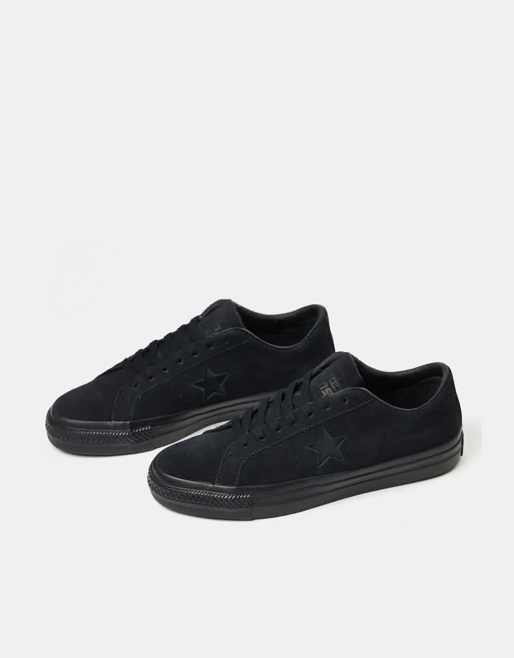 Converse One Star Pro Classic Suede Skate Shoes - Black/Black/Black