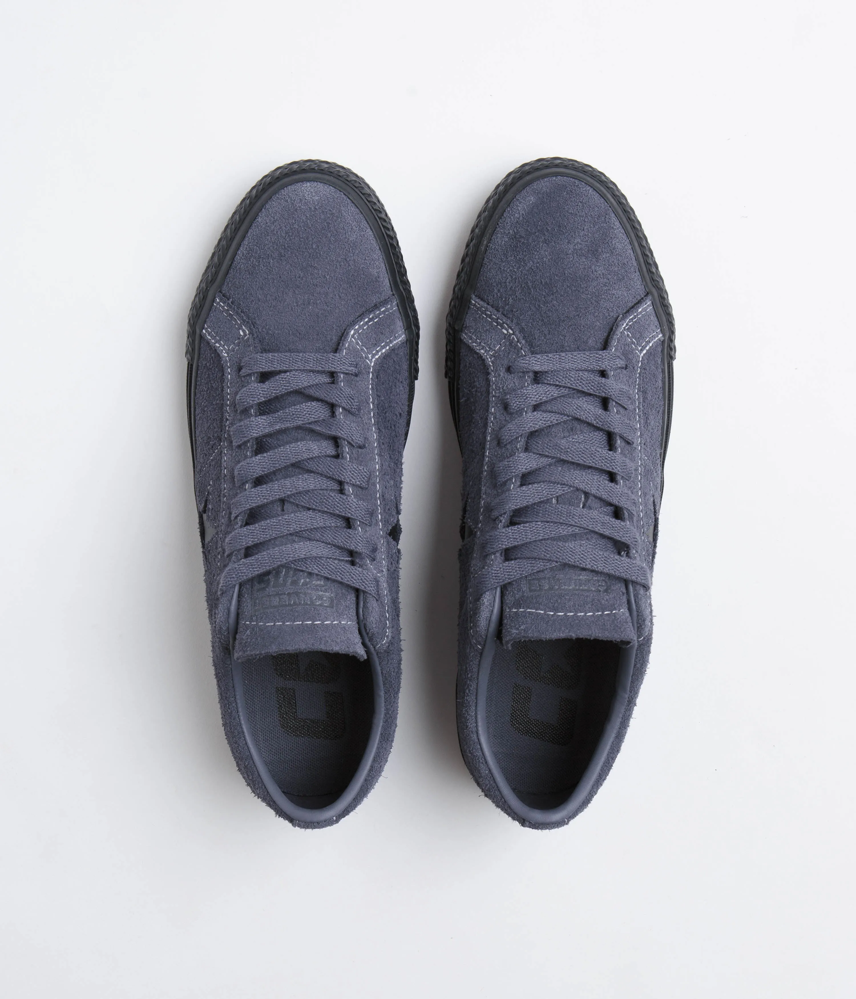 Converse One Star Pro Shaggy Suede Shoes - Dark Moth / Dark Moth / Black