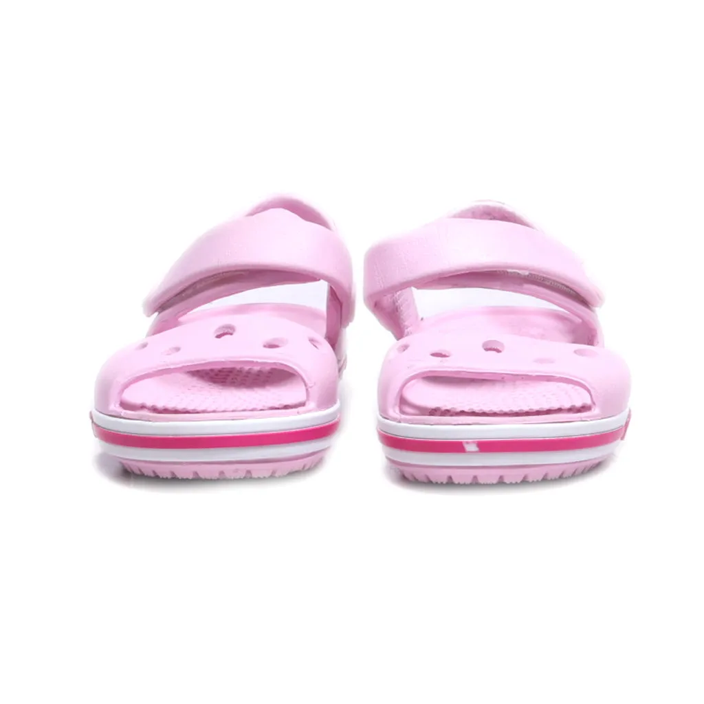 Crocs Flat Sandals Rubber Pink Colour For Kids