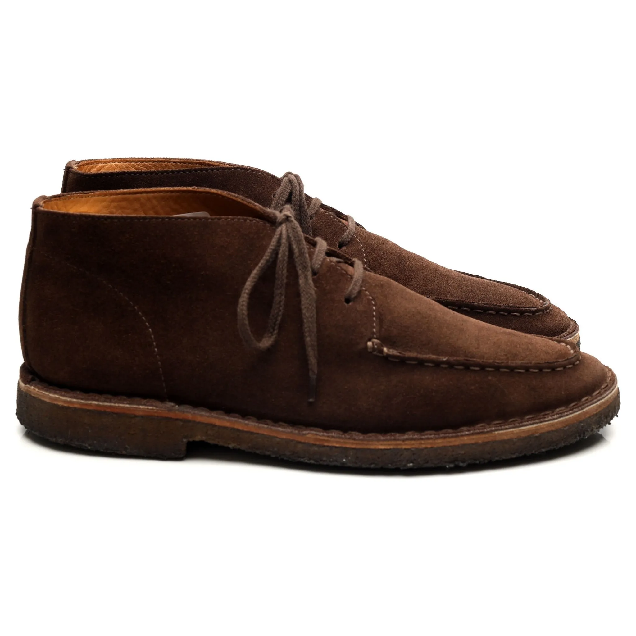 'Crosby' Brown Suede Moc-Toe Chukka Boots UK 9.5