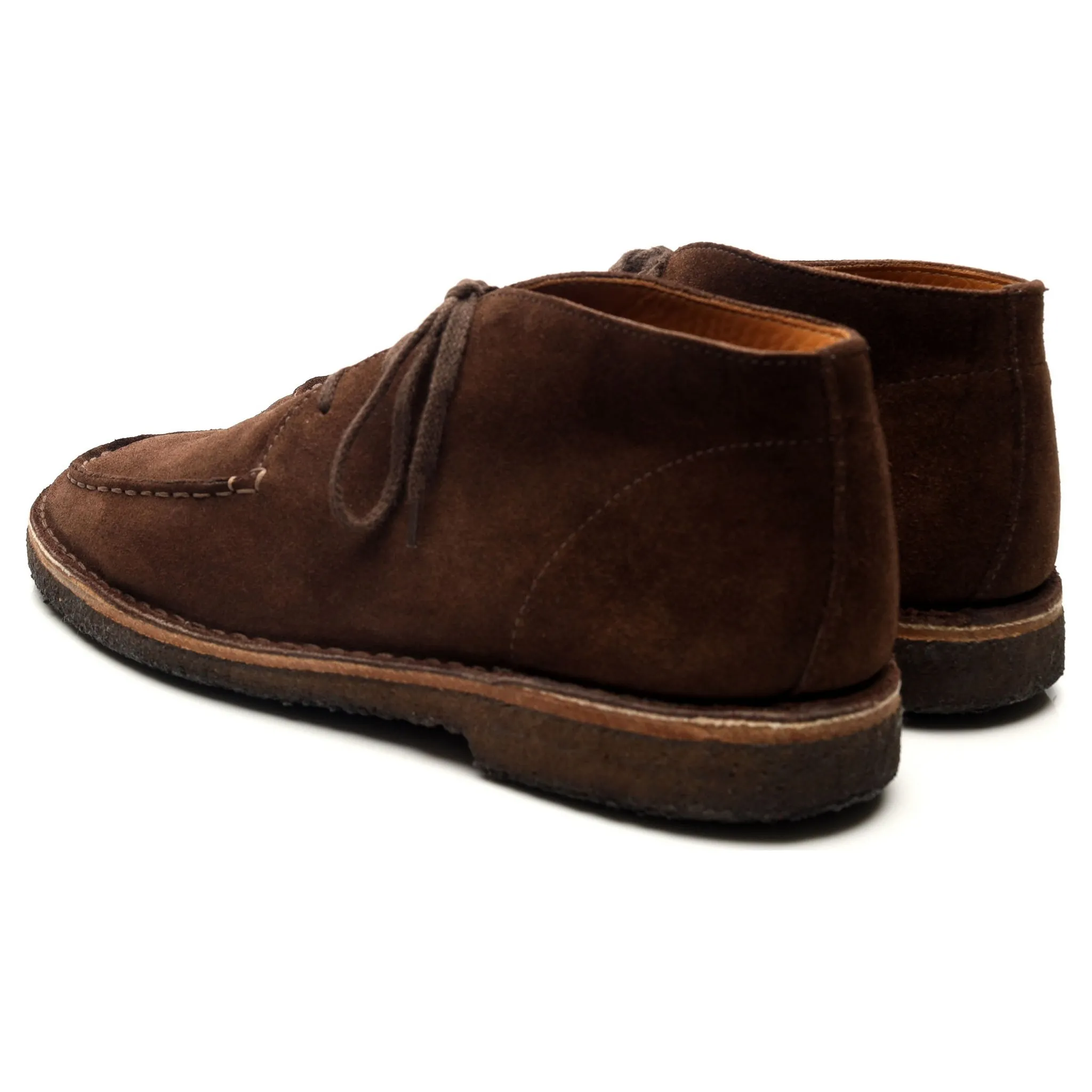 'Crosby' Brown Suede Moc-Toe Chukka Boots UK 9.5