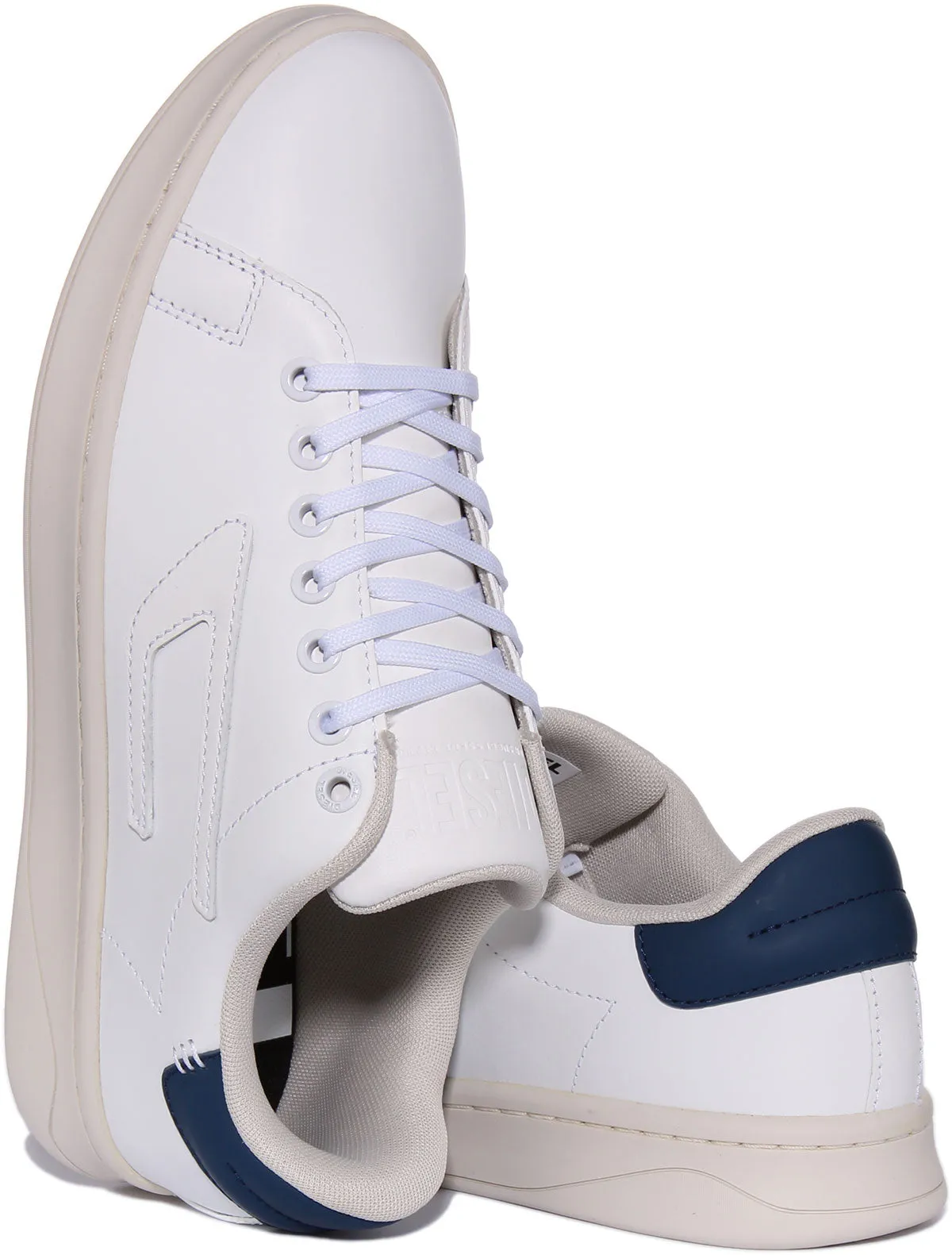 Diesel S Athene Low In White Navy For Men