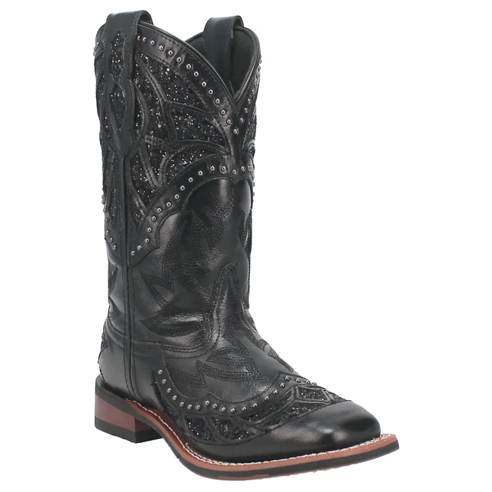 Eternity Studded Glitter Square Toe Cowboy Boots