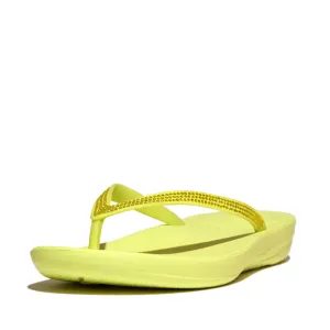 FitFlop Iqushion Sparkle Sandals - Sunny Lime