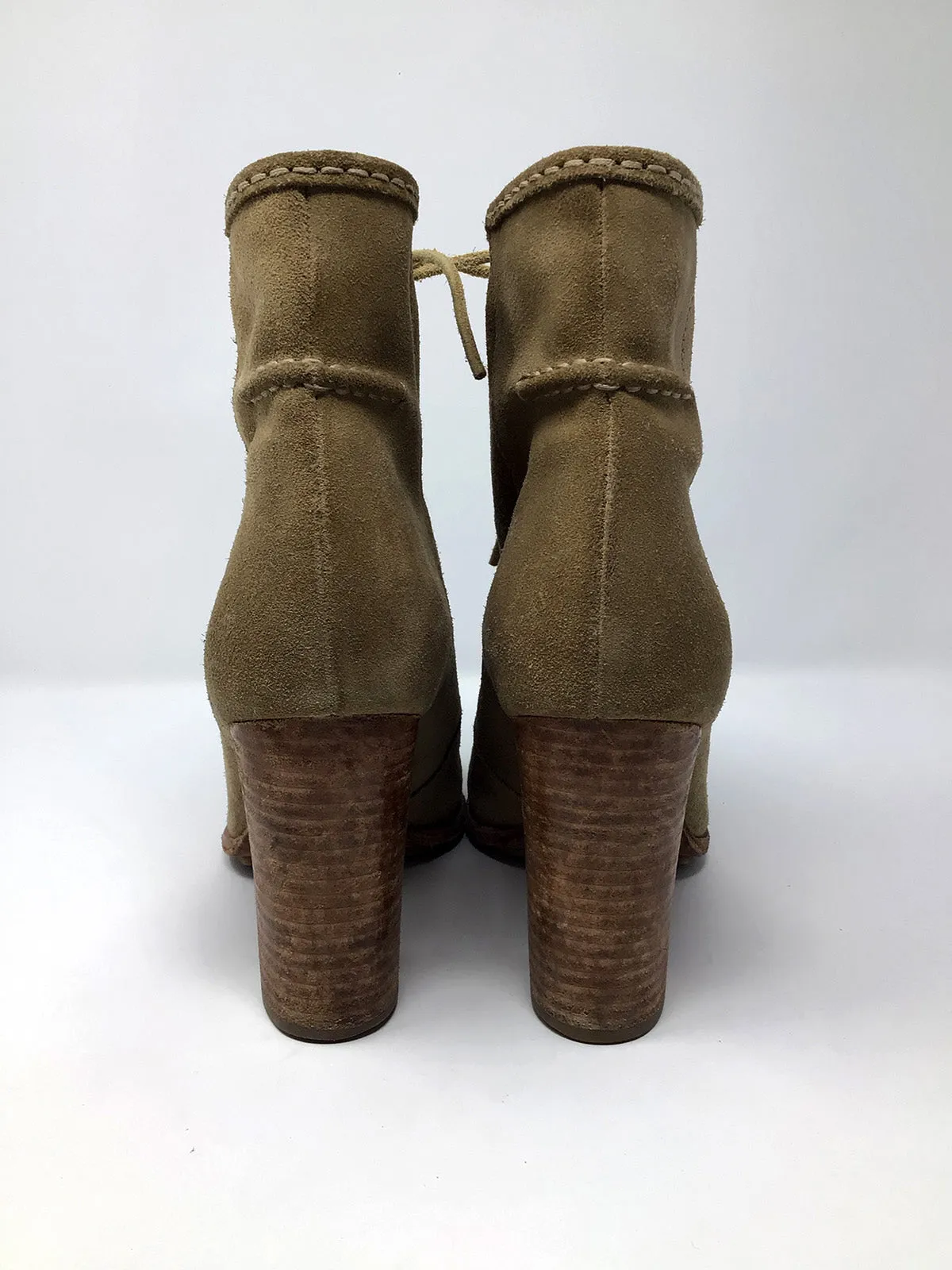 Frye Size 8.5 Light Brown Suede Ankle Boots