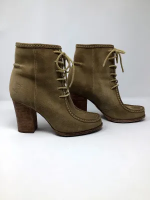 Frye Size 8.5 Light Brown Suede Ankle Boots