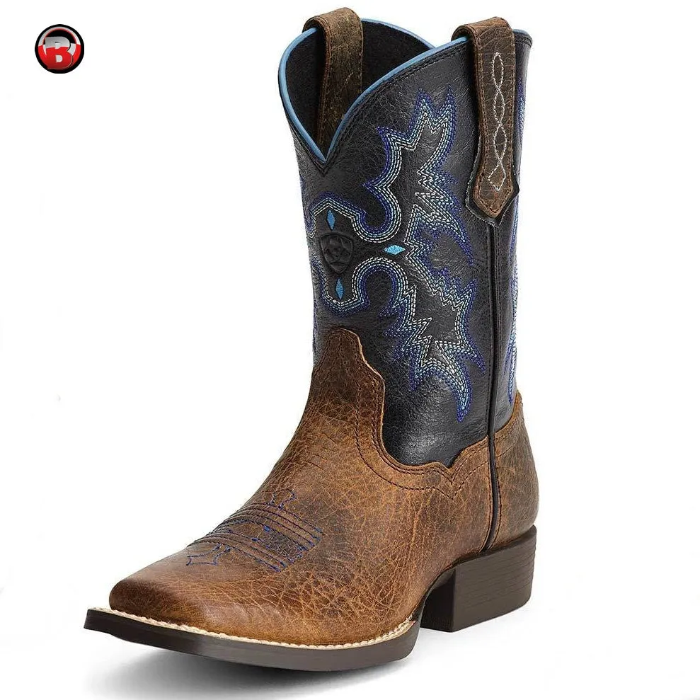 Genuine Leather Cowboy Boots  Embroidered High Quality Cowboy Boots