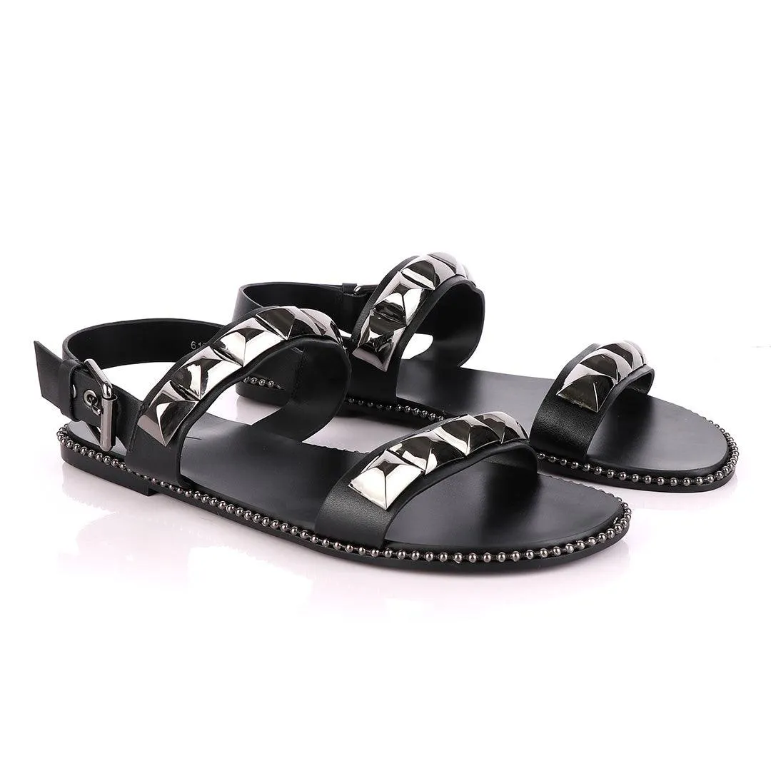 Giuseppe Zanotti All Black Gomzak studded Sandal