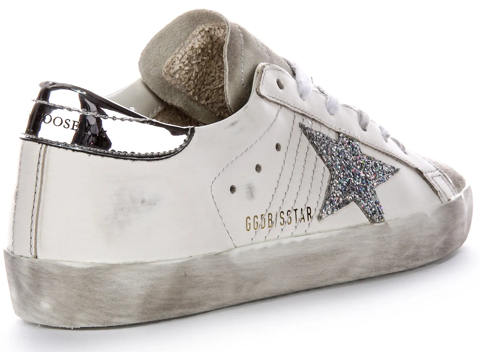 Golden Goose Super Star In White silver For Women