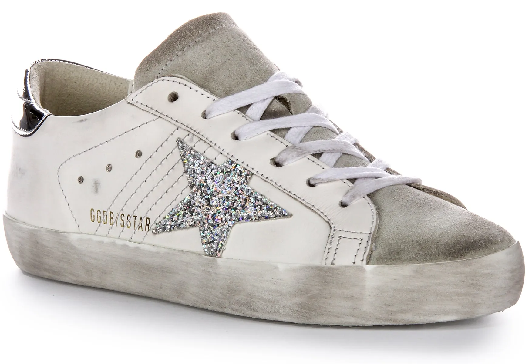 Golden Goose Super Star In White silver For Women